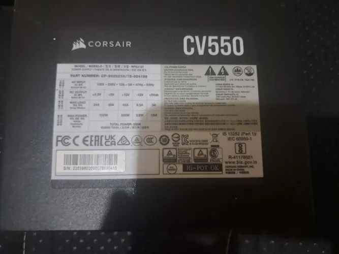 Fonte 550 corsair