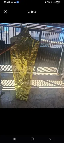 Pipa organza dourada 
