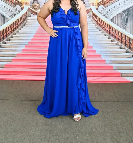 VESTIDO DE FESTA - AZUL ROYAL