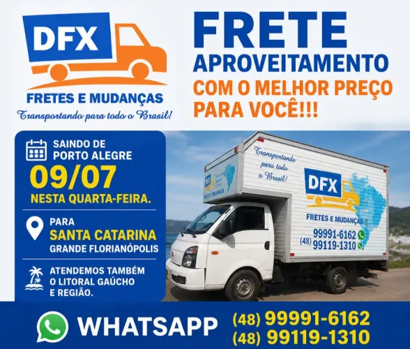 Frete aproveitamento 09/07