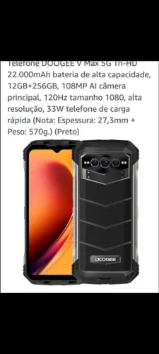 Celular indestrutível Doogee VMAX Top