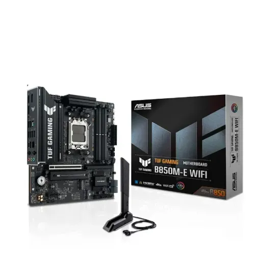 Placa Mãe ASUS TUF GAMING B850M-E WIFI, AMD AM5, mATX, DDR5, Wi-fi 6E, Bluetooth