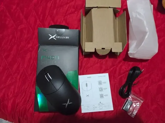 Mouse Delux M400 preto novo