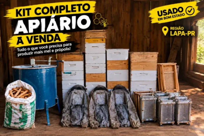 Kit Completo para Apicultura - Centrífuga, Caixas e Equipamentos