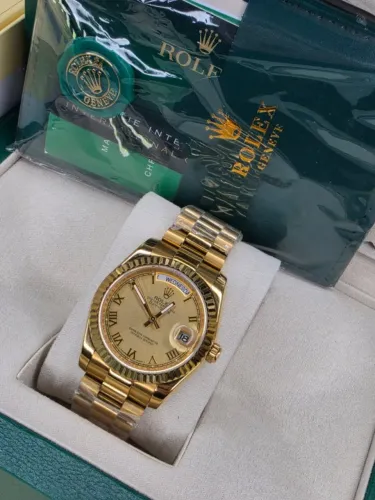 Relogio Rolex Day-Date Automatico Vidro Safira LINHA PREMIUM AAA+ COM CAIXA 10X SEM JUROS