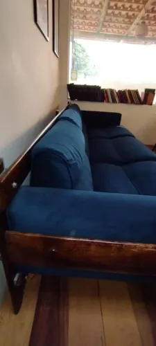 Sofa Design Vintage Lafer Veludo azul