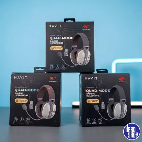 Headset Gamer Sem Fio Havit Fuxi H3 - Cinza