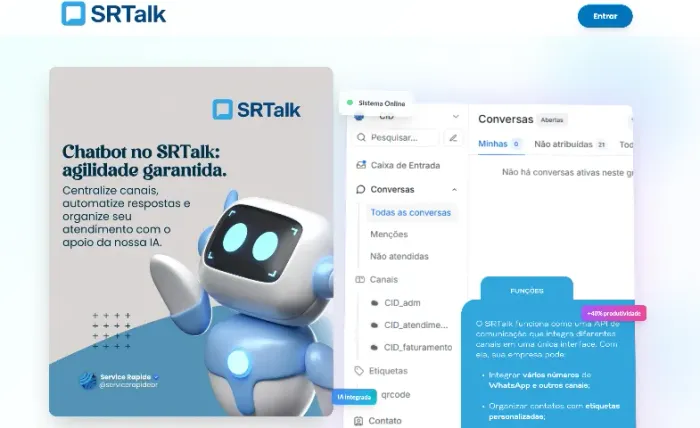 SRTalk - Chatbot com IA para WhatsApp (Automatize seu Atendimento)