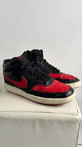 Nike Court Vision Mid - Vermelho e Preto (Estilo Jordan)