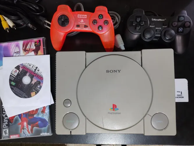 PS1 FAT leitor funcionando ok, controle original HORI