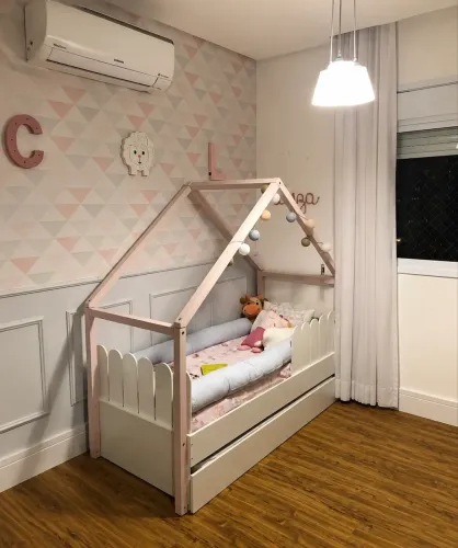 Bicama infantil menina com colchões (marca móveis di casa)