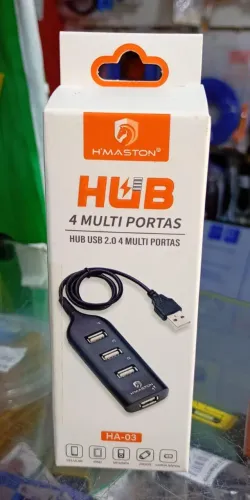 Hub Extensor USB 2.0 4 Multi Portas Alta Velocidade - Novo
