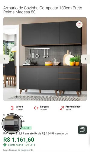Armário de cozinha USADO