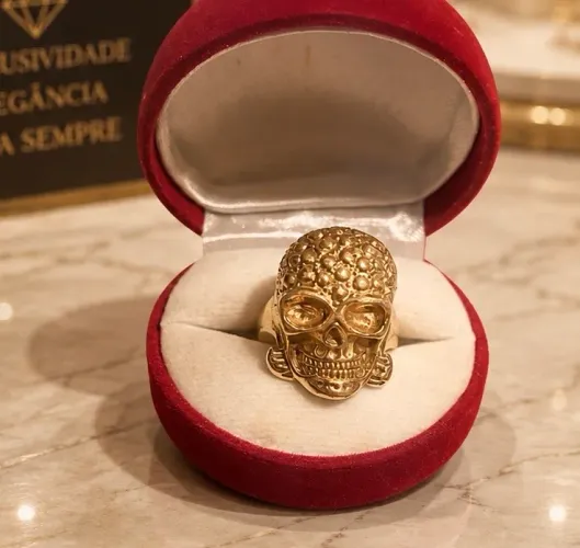 Anel de ouro 18k masculino