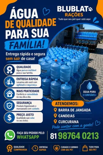 Agua apartir de 8,00 reias