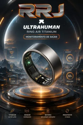 ULTRAHUMAN Ring Air Titanium Monitoramento de Saúde