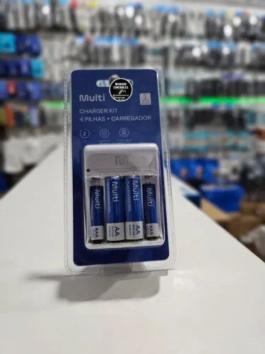 Kit carregador de pilhas Pilhas AA + 4 pilhas ( recarregável)
