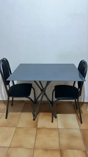 Mesa - 2 cadeiras - Tampo de Vidro 