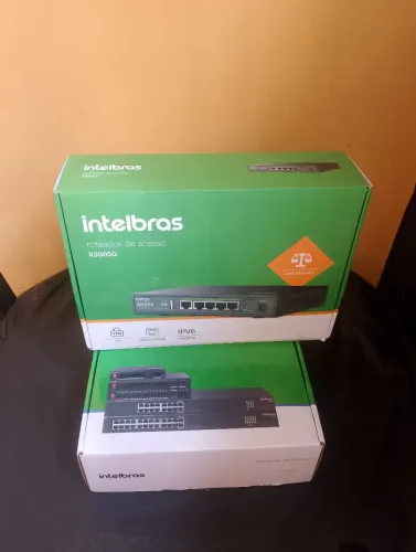 Switch Poe Intelbras e roteador balance Intelbras