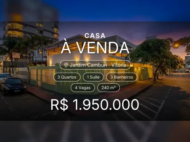 Jardim Camburi: Casa de Esquina com Habite-se Comercial e 4 Vagas!