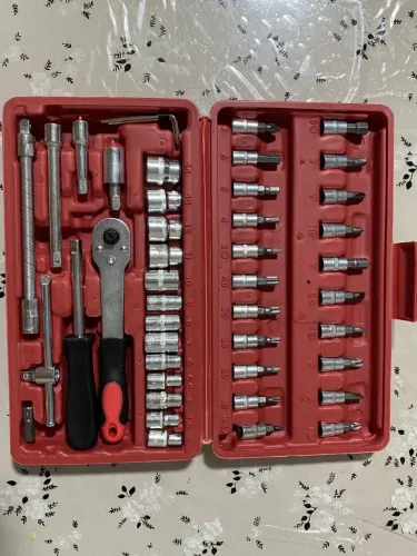 Kit de Soquetes 46 Peças com Catraca e Maleta - Novo