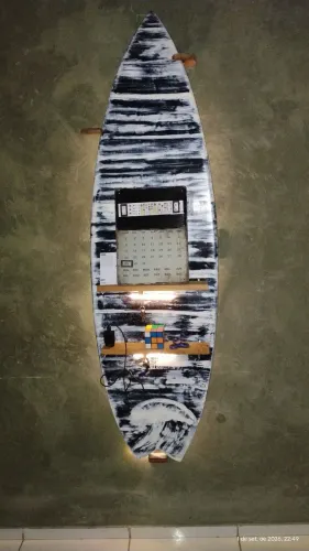 Luminária Prancha de Surf com suporte 