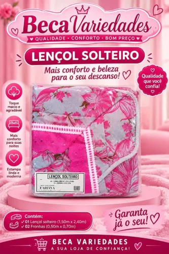 Kit de lençol solteiro