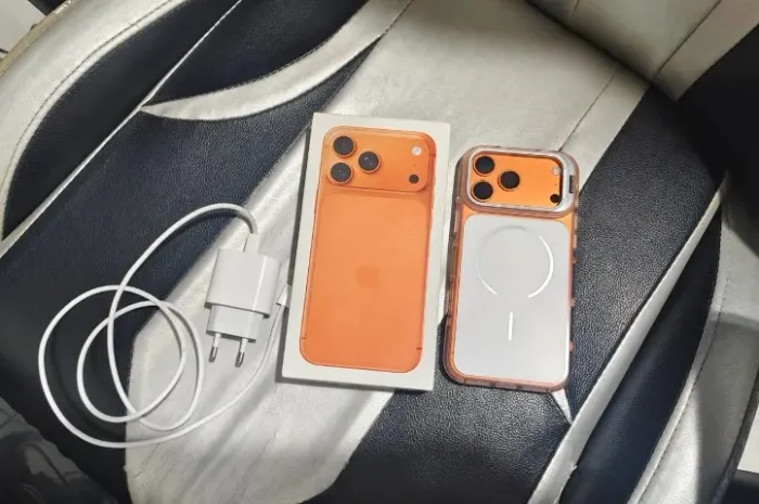 iPhone 17 PRO MAX 512gb apple praticamente novo Laranja Impecável com carregador