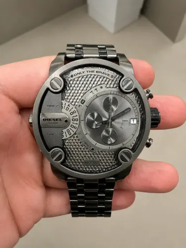 Relógio Diesel DZ7315 Only The Brave Original - Aço Preto - Dual Time