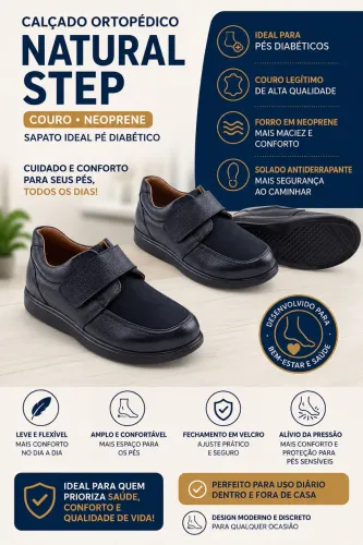 Calçado neuropático para diabéticos NATURAL STEP
