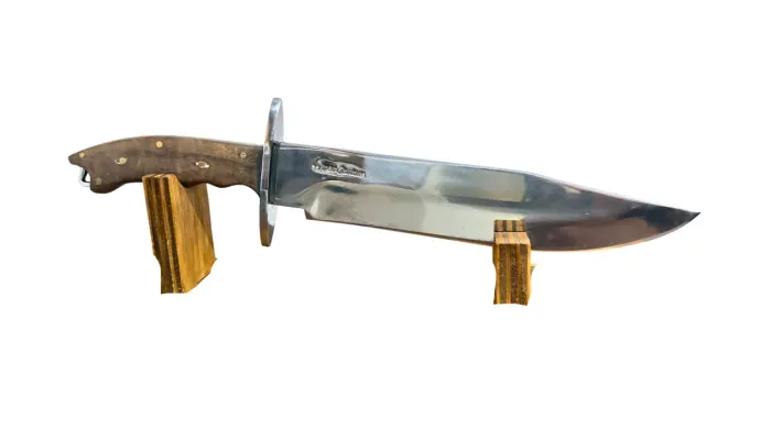 Faca Artesanal Caçador Bowie Hunter Cabo Madeira Passa Fiel