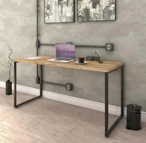 Mesa Kuadra Office 150X60X75cm Amadeirado