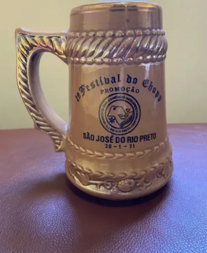 CANECA ANTIGA 1º FESTIVAL DO CHOPP SÃO JOSÉ DO RIO PRETO 1971