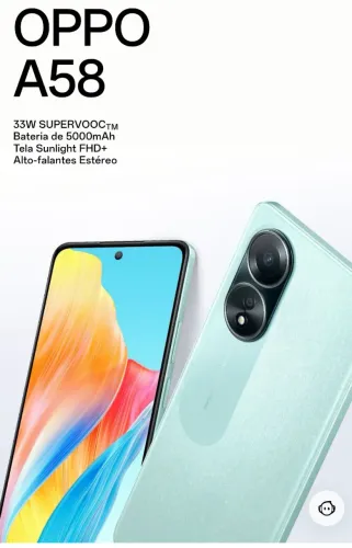Vendo celular OPPOA58 semi novo, com acessórios, excelente estado. Único dono.