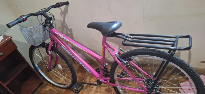 bicicleta Houston Foxer Maori Aro 26, com cesta e garupa<br>