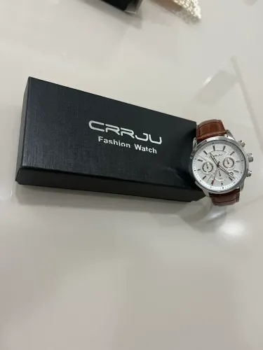 Relogio crrju pulseira de couro 