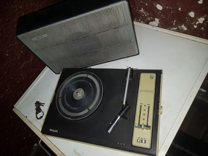 Toca disco portátil Philips vintage 
