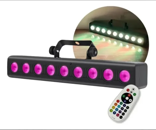Luz de led Ribalta Barra Rgbw Com 9 Leds De 12w Dmx Bivolt Refletor