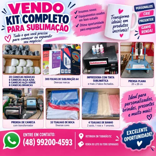 Kit sublimação completo e insumos