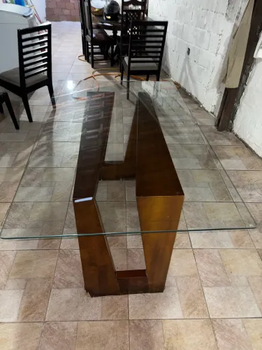 Mesa Tampo de Vidro 6 lugares