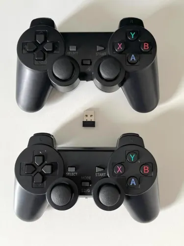 Kit 2 Controles Gamepad Wireless 2.4ghz Para Pc Android Smart Tv