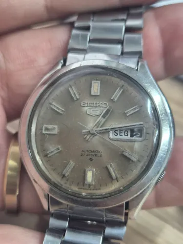 Relógio SEIKO 5 AUTOMÁTICO CINZA - ÓTIMO ESTADO