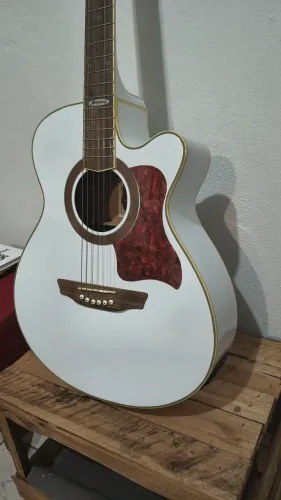 Violão Elétrico cordas de Aço Strinberg SA-20C Branco