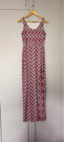 Vestido longo estampa geométrica P