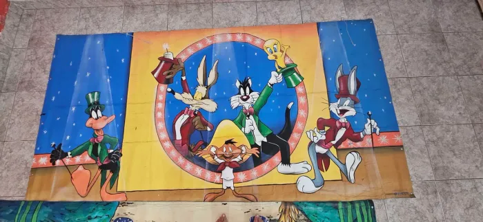 Painéis de fundo com motivos infantis