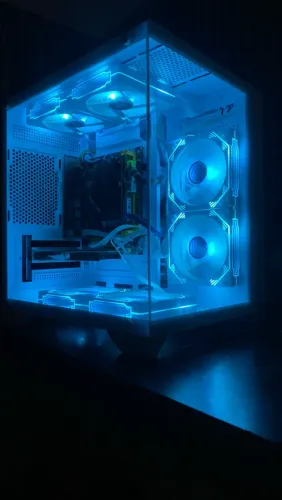 PC Desktop i5 16GB RAM | Gabinete Aquário Branco RGB | Windows 10