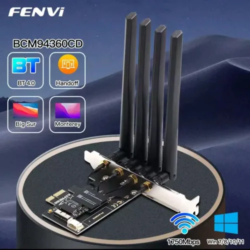Placa de rede wireless Bcm94360cd 4 antenas Fenvi