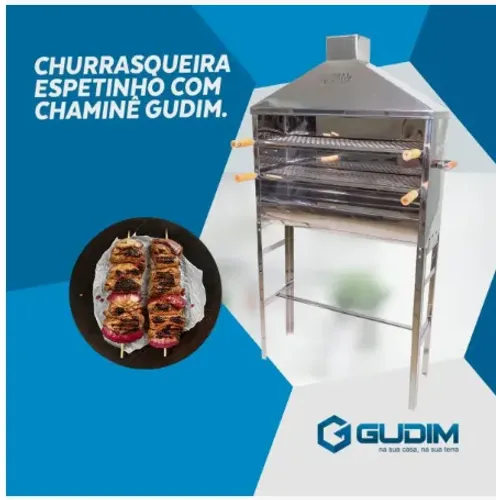 Churrasqueira Espetinho Com Coifa Aço Galvanizado - Gudim
