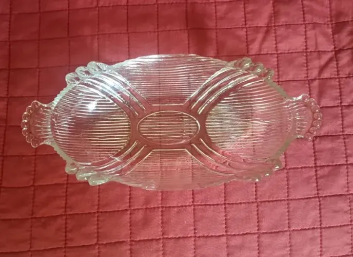 Petisqueira Art Déco em cristal (década de 1930)