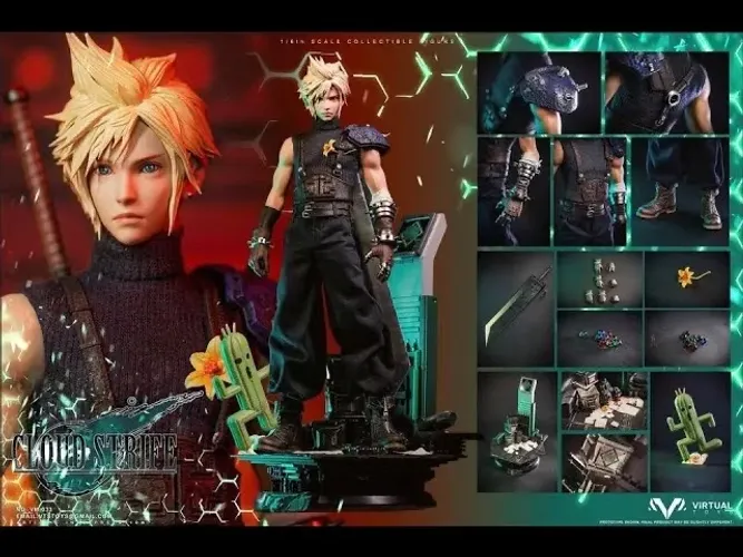 Cloud Strife 1/6 VTS Toys VM-033DX Deluxe Edition COMPLETA E SEM DETALHES LEIA O ANÚNCIO